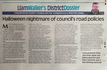 Cllr Liam Walker November DistrictDossier