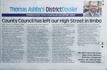 Cllr Thomas Ashby's Witney Gazette District Dossier